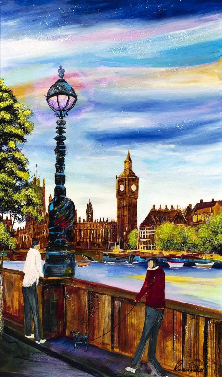 London Walks - Original - SOLD by artist Rozanne Bell - Wyecliffe Galleries