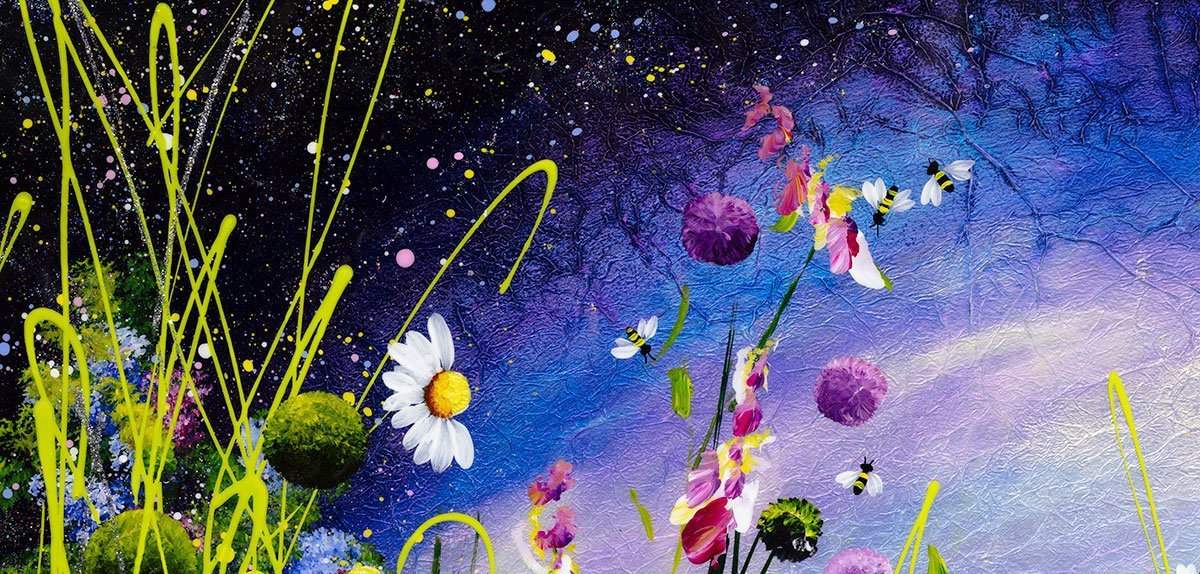 Lost In The Meadow - Original - SOLD by artist Rozanne Bell - Wyecliffe Galleries