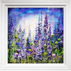 Lupin Fields - SOLD by artist Rozanne Bell - Wyecliffe Galleries