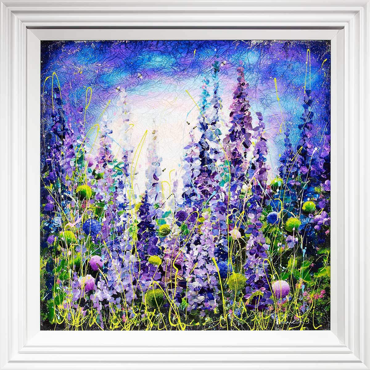 Lupin Fields - SOLD by artist Rozanne Bell - Wyecliffe Galleries