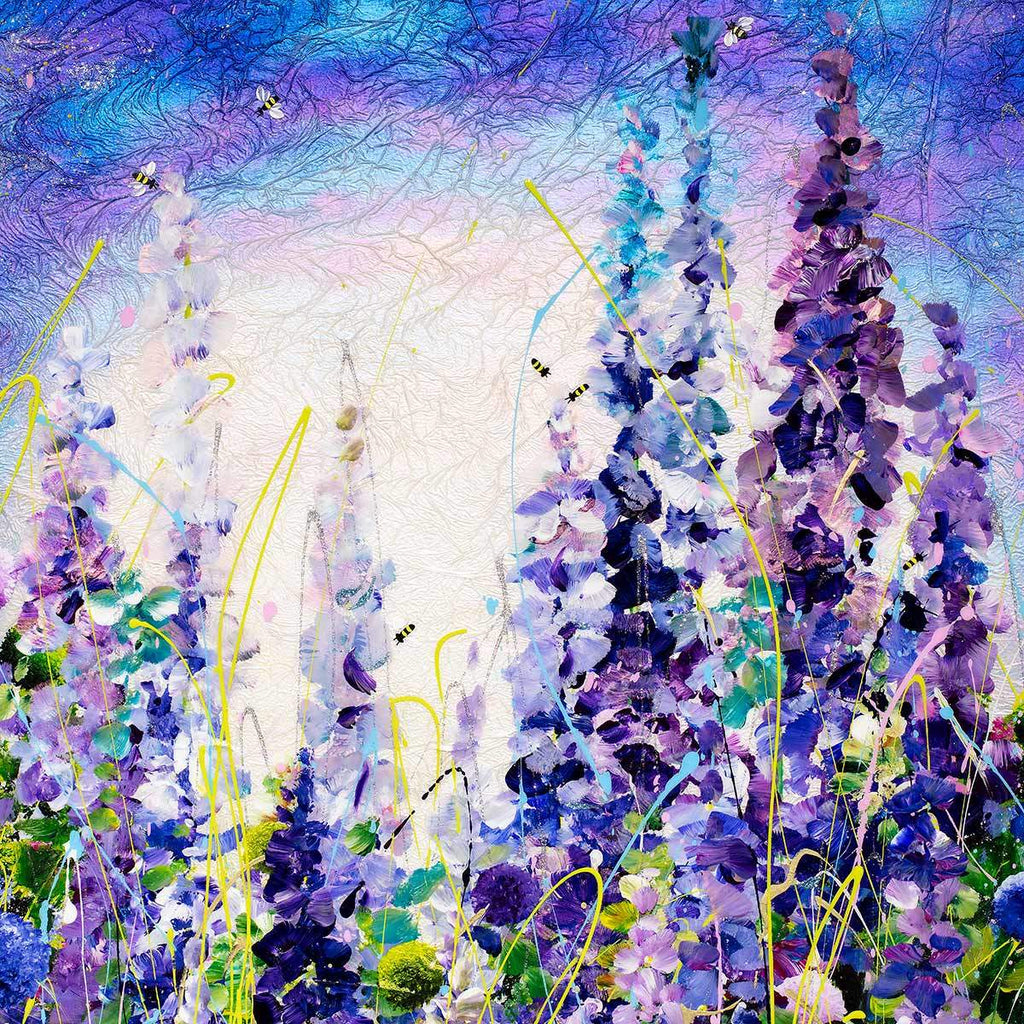 Lupin Fields - SOLD by artist Rozanne Bell - Wyecliffe Galleries