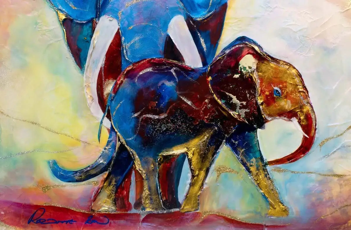 Maharaja and Son - Original - SOLD by artist Rozanne Bell - Wyecliffe Galleries