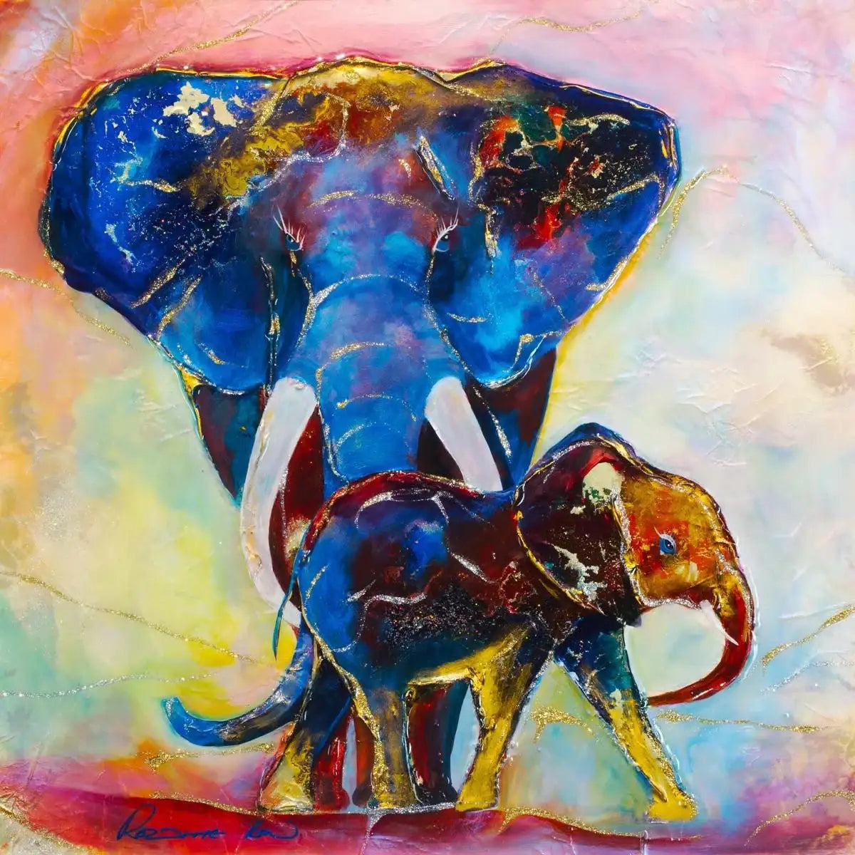 Maharaja and Son - Original - SOLD by artist Rozanne Bell - Wyecliffe Galleries