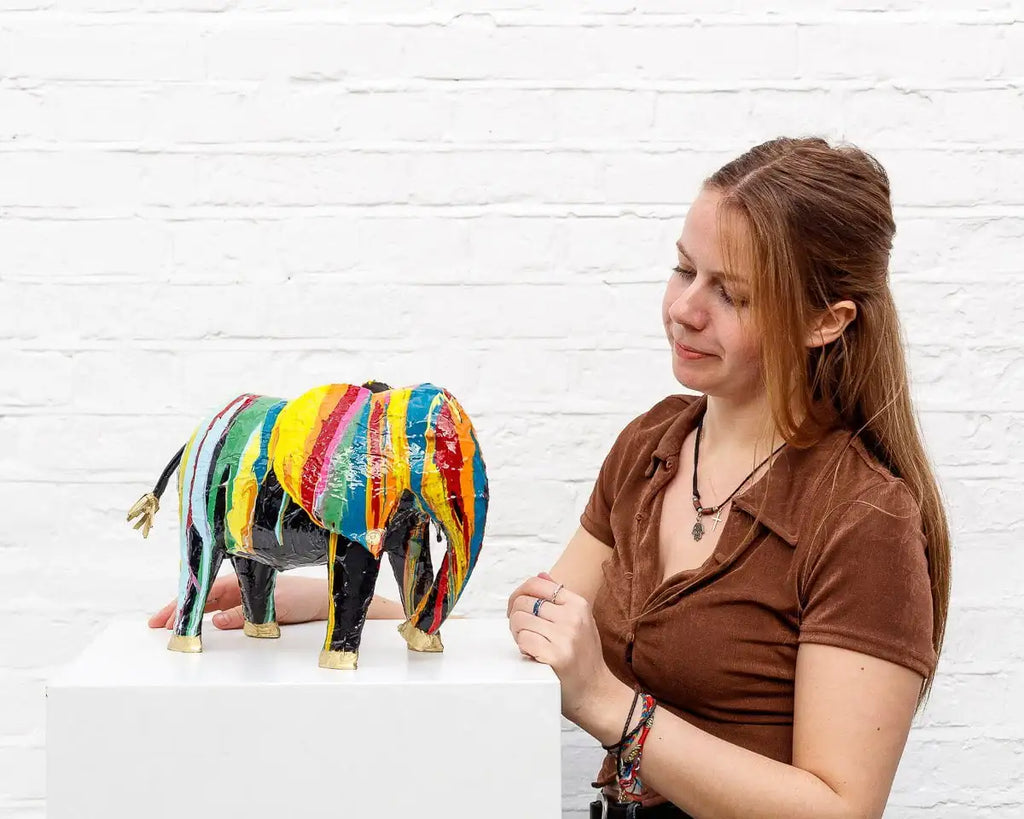 Manny - Original Sculpture - SOLD by artist Rozanne Bell - Wyecliffe Galleries