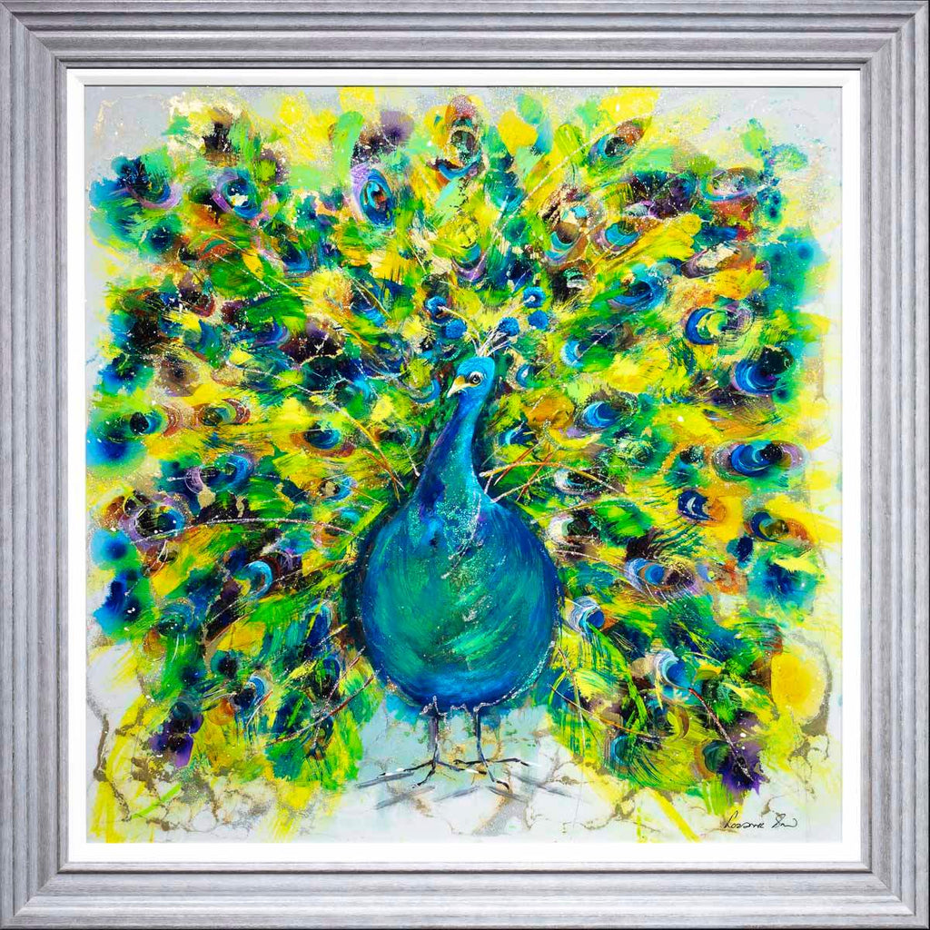 Peacock Pride - Original - SOLD by artist Rozanne Bell - Wyecliffe Galleries