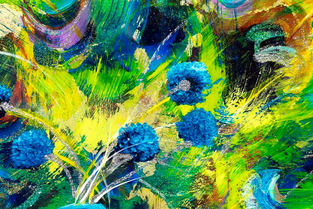 Peacock Pride - Original - SOLD by artist Rozanne Bell - Wyecliffe Galleries