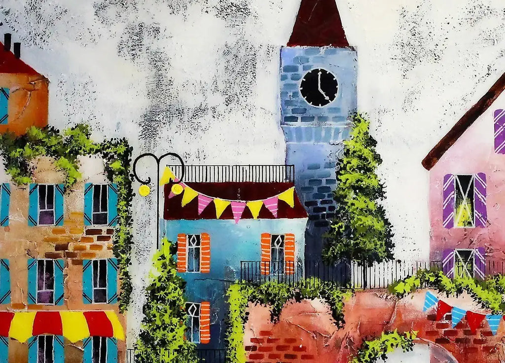 Market Square - SOLD by artist Rozanne Bell - Wyecliffe Galleries