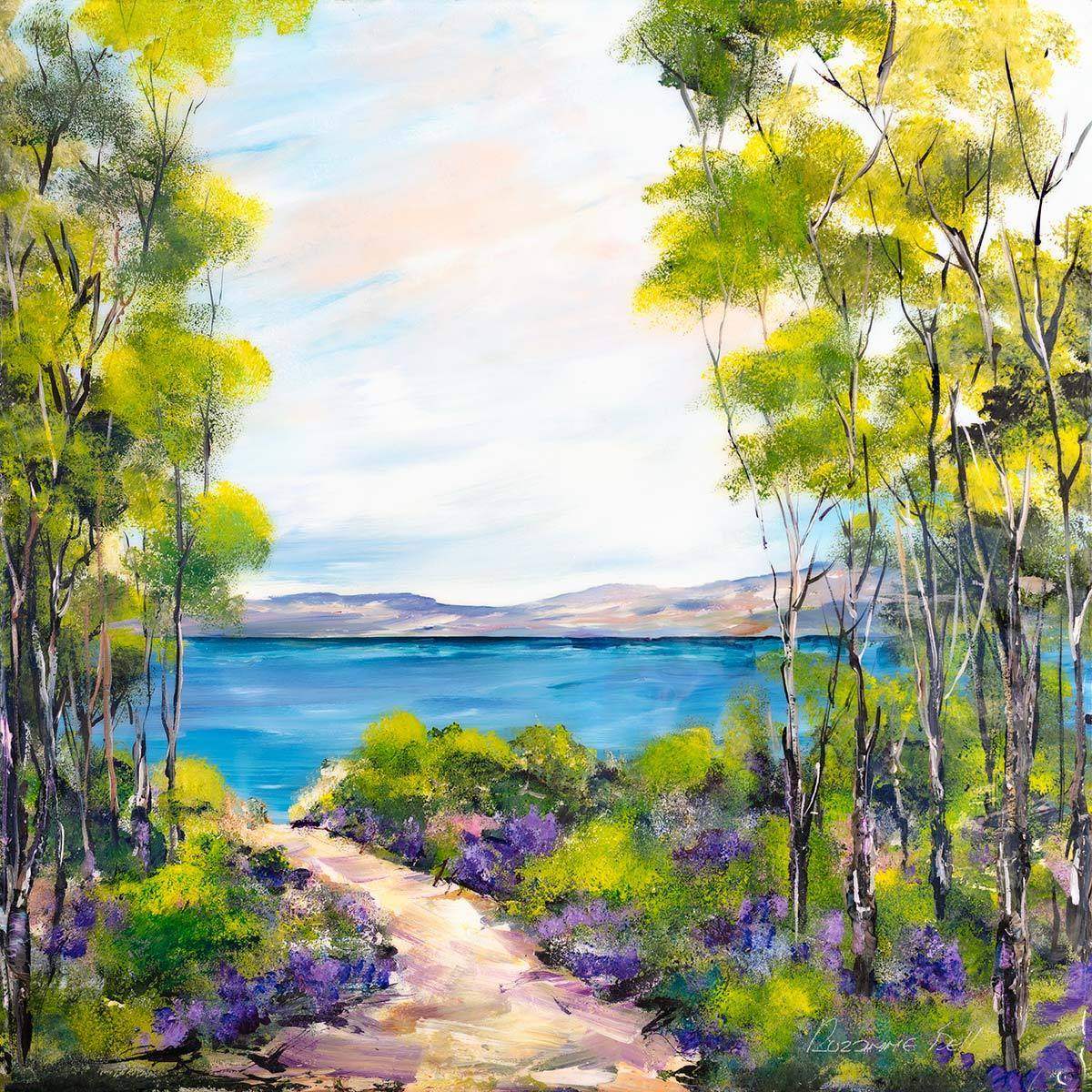 Meet You at the Beach - Original - SOLD by artist Rozanne Bell - Wyecliffe Galleries