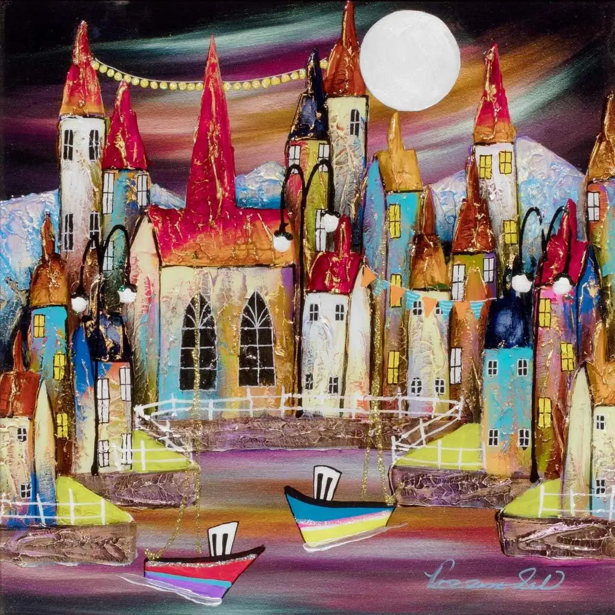 Midnight Escape - Original - SOLD by artist Rozanne Bell - Wyecliffe Galleries