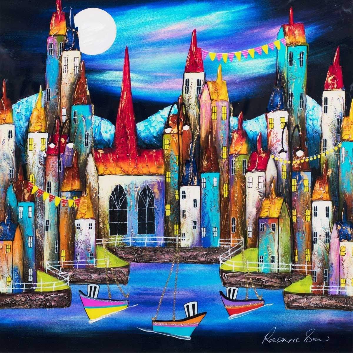 Midnight Hour - SOLD by artist Rozanne Bell - Wyecliffe Galleries