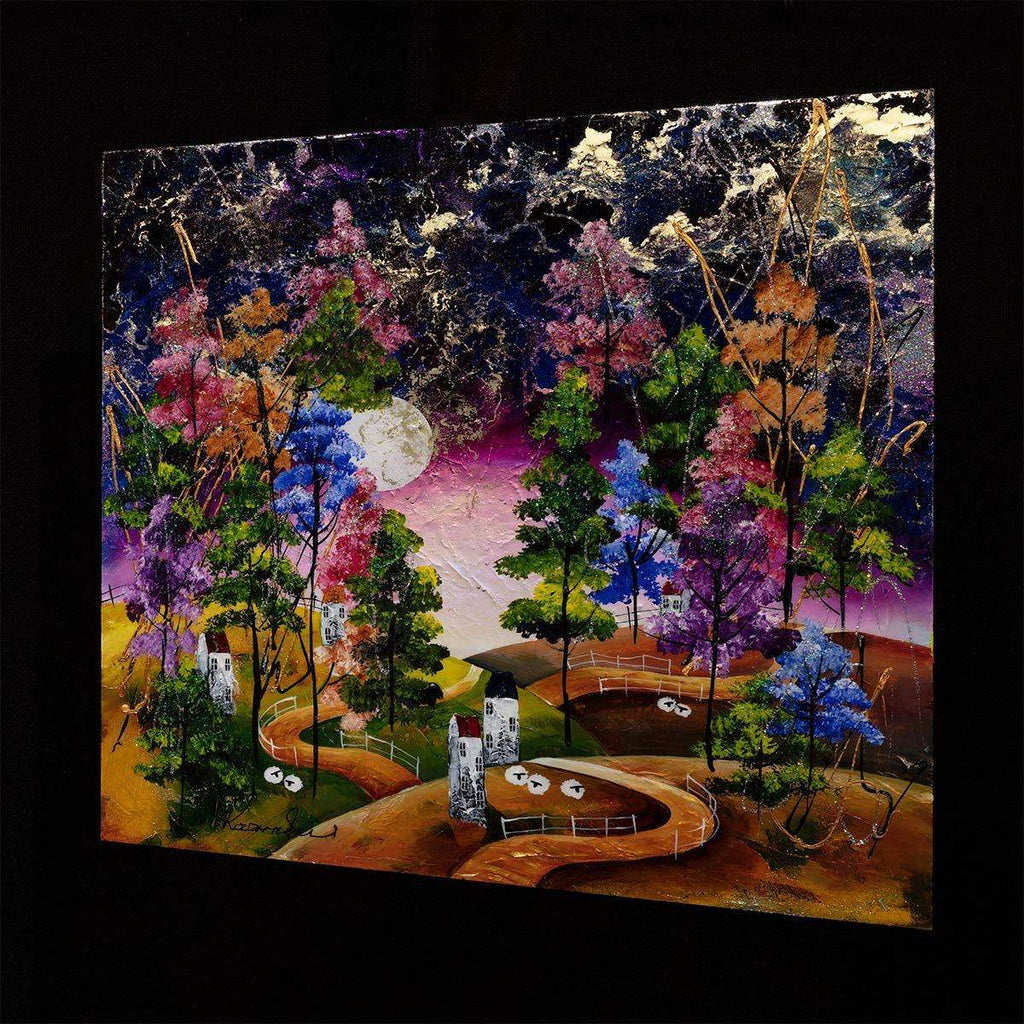 Midnight Moonlight - Original - SOLD by artist Rozanne Bell - Wyecliffe Galleries