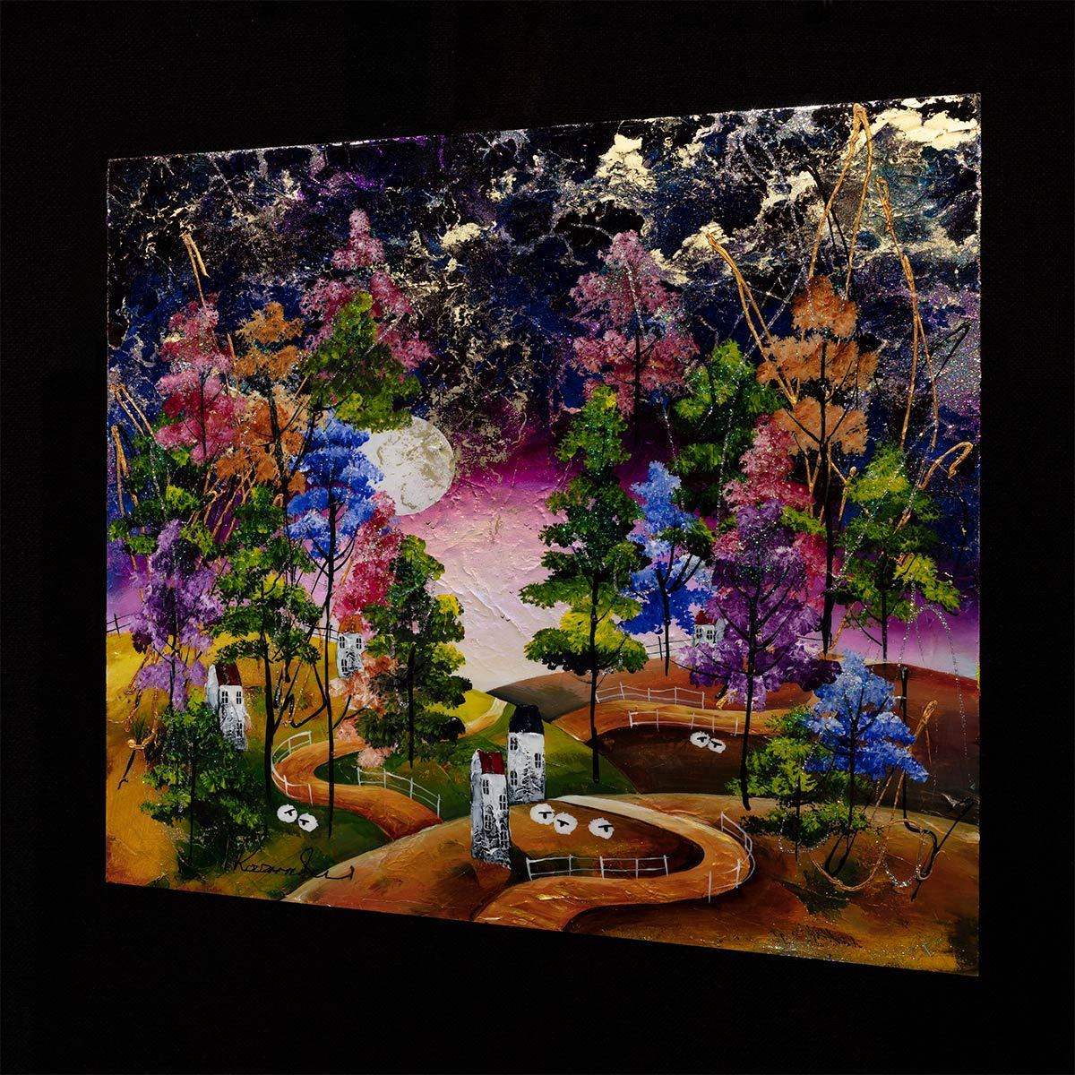 Midnight Moonlight - Original - SOLD by artist Rozanne Bell - Wyecliffe Galleries