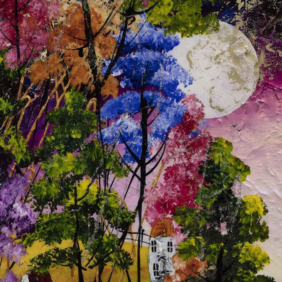 Midnight Moonlight - Original - SOLD by artist Rozanne Bell - Wyecliffe Galleries