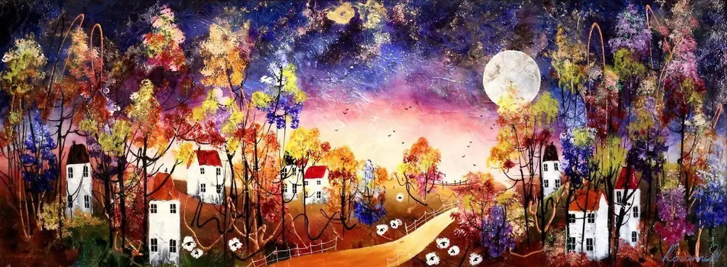 Midnight Sky - Original - SOLD by artist Rozanne Bell - Wyecliffe Galleries