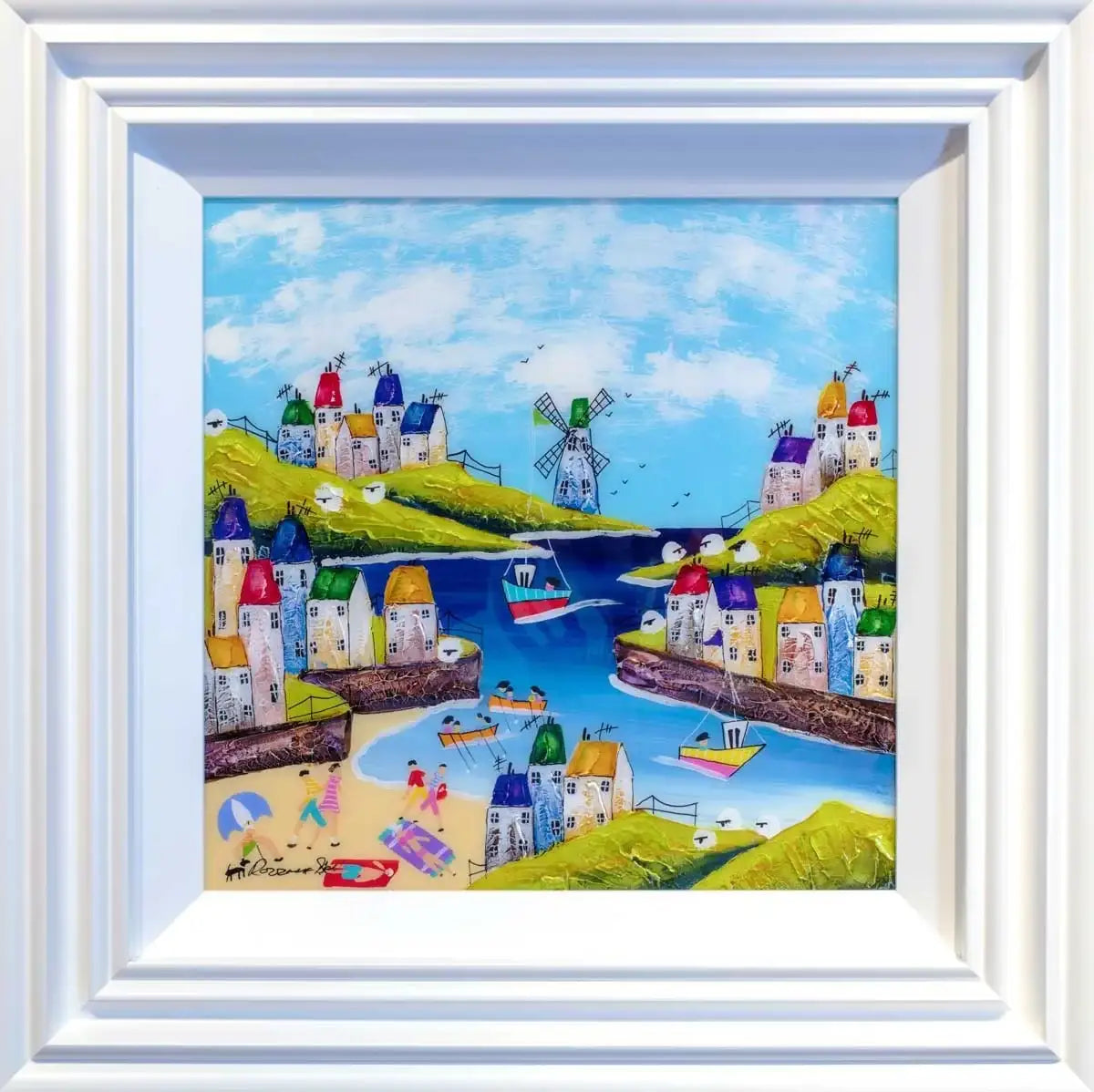 Mill Harbour - Original - SOLD by artist Rozanne Bell - Wyecliffe Galleries