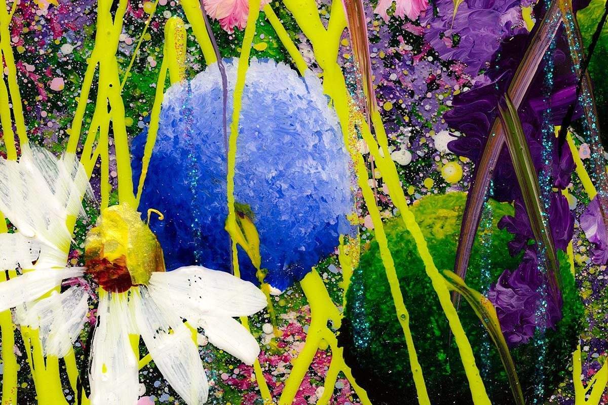 Mini Meadow I - Original - SOLD by artist Rozanne Bell - Wyecliffe Galleries