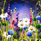 Mini Meadow I - Original - SOLD by artist Rozanne Bell - Wyecliffe Galleries
