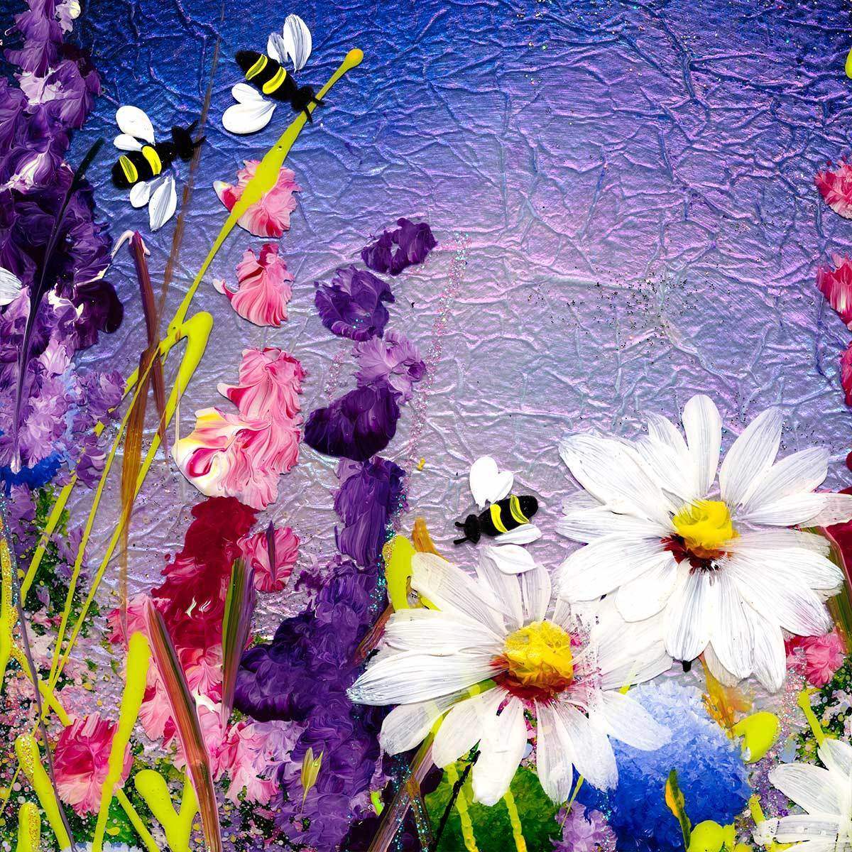 Mini Meadow I - Original - SOLD by artist Rozanne Bell - Wyecliffe Galleries