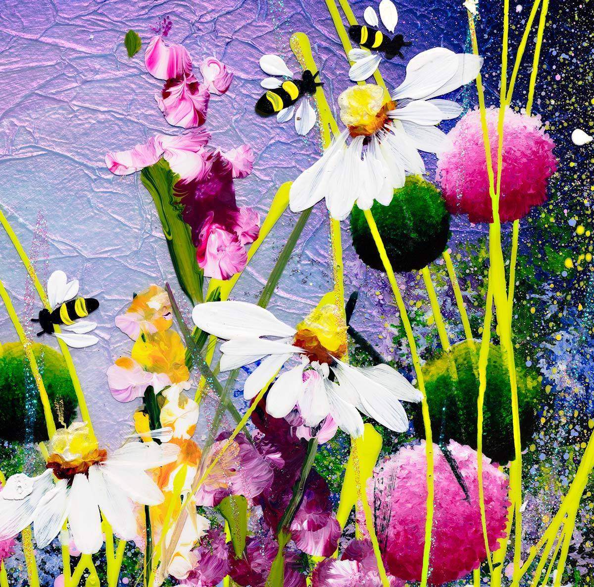 Mini Meadow II - Original - SOLD by artist Rozanne Bell - Wyecliffe Galleries