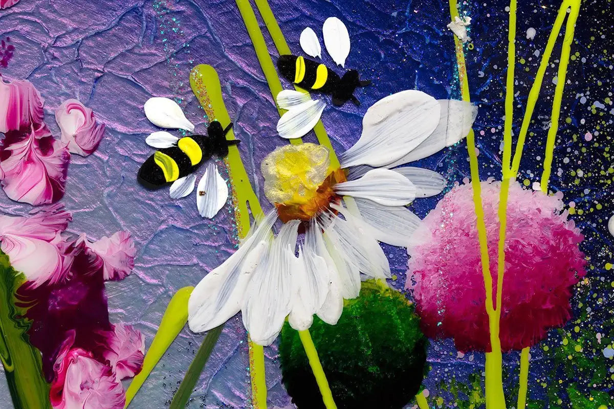 Mini Meadow II - Original - SOLD by artist Rozanne Bell - Wyecliffe Galleries