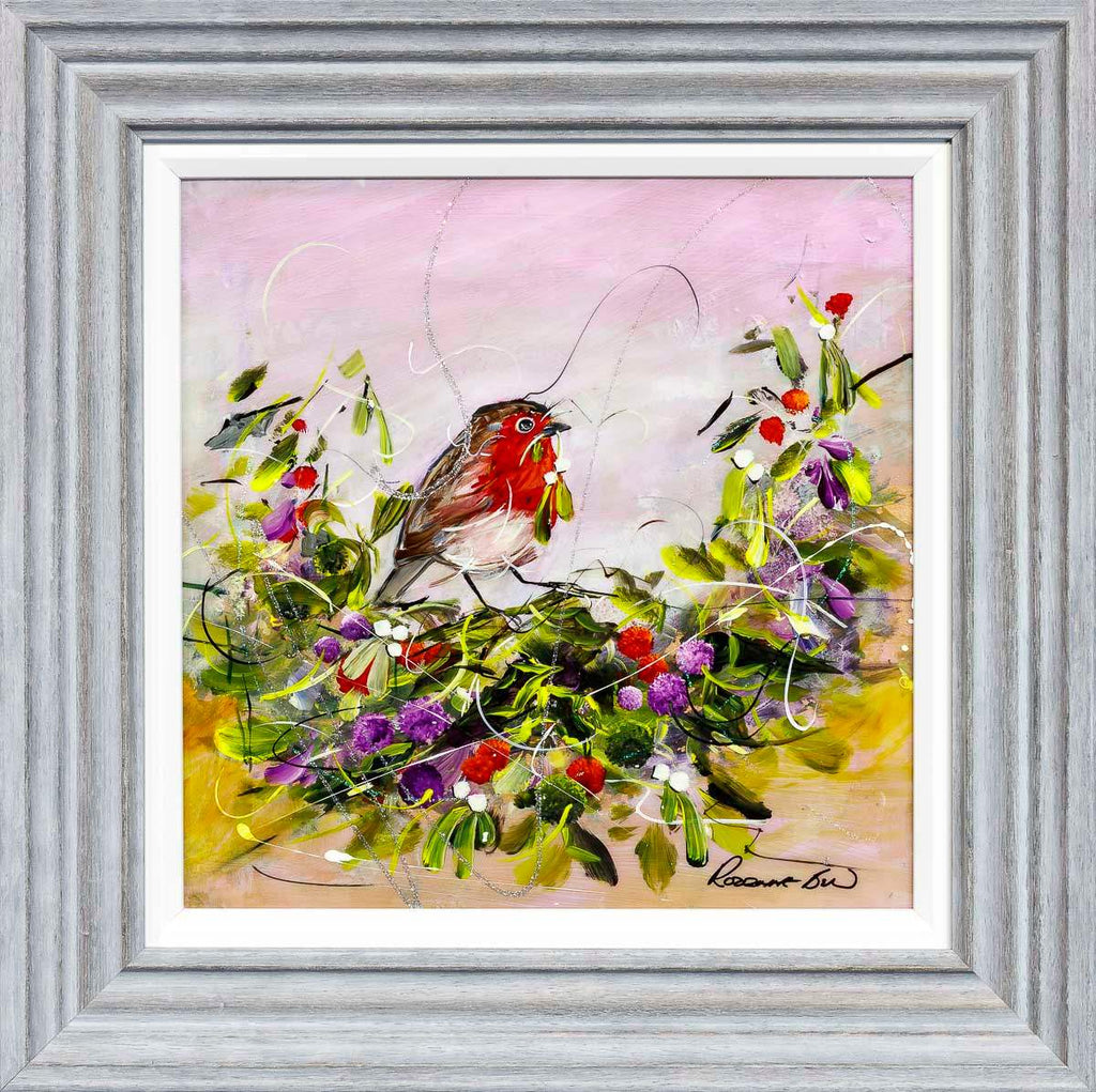 Mistletoe Mischief - Original - SOLD by artist Rozanne Bell - Wyecliffe Galleries