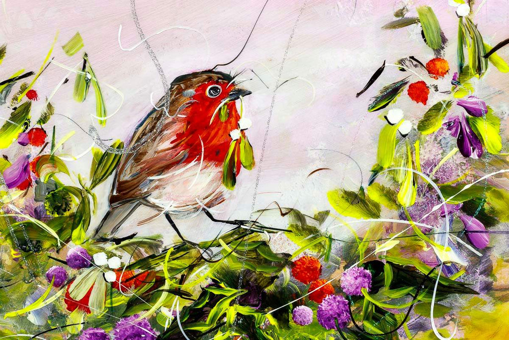 Mistletoe Mischief - Original - SOLD by artist Rozanne Bell - Wyecliffe Galleries