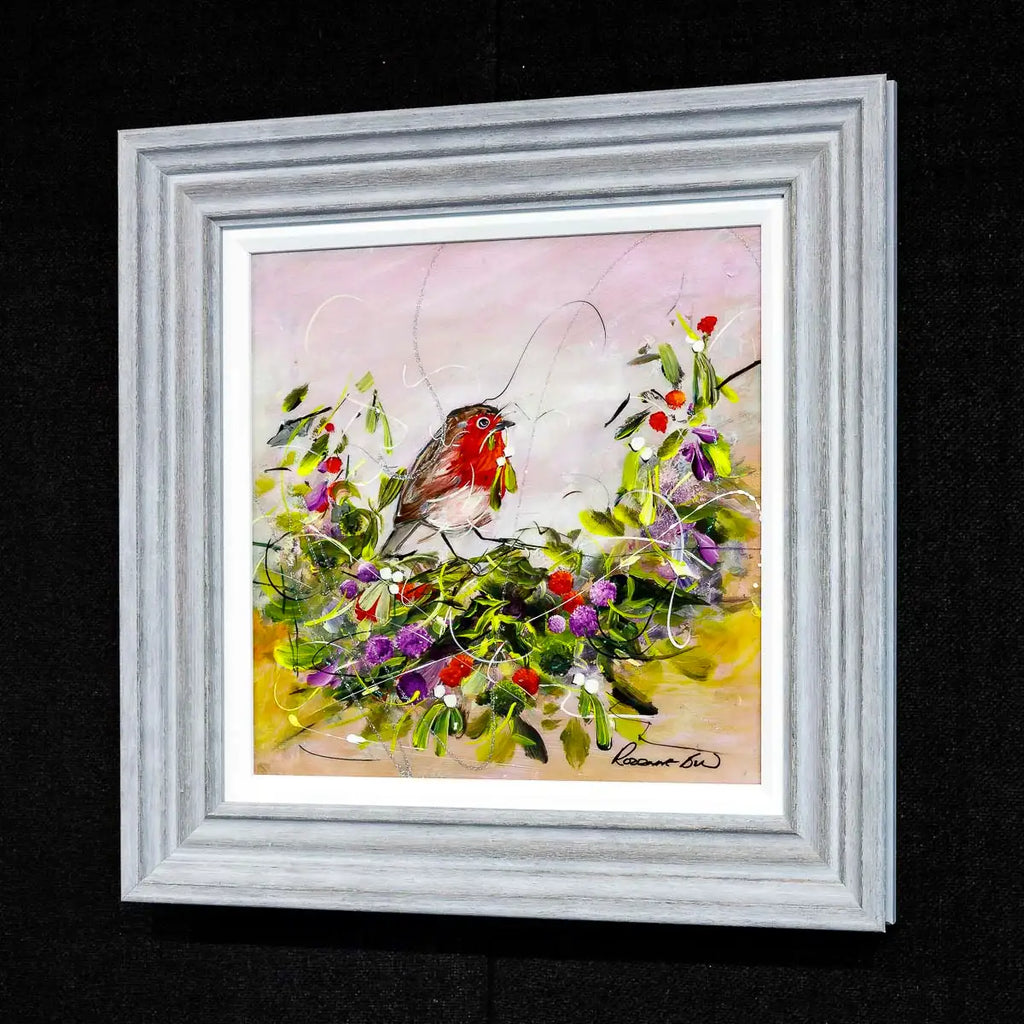 Mistletoe Mischief - Original - SOLD by artist Rozanne Bell - Wyecliffe Galleries