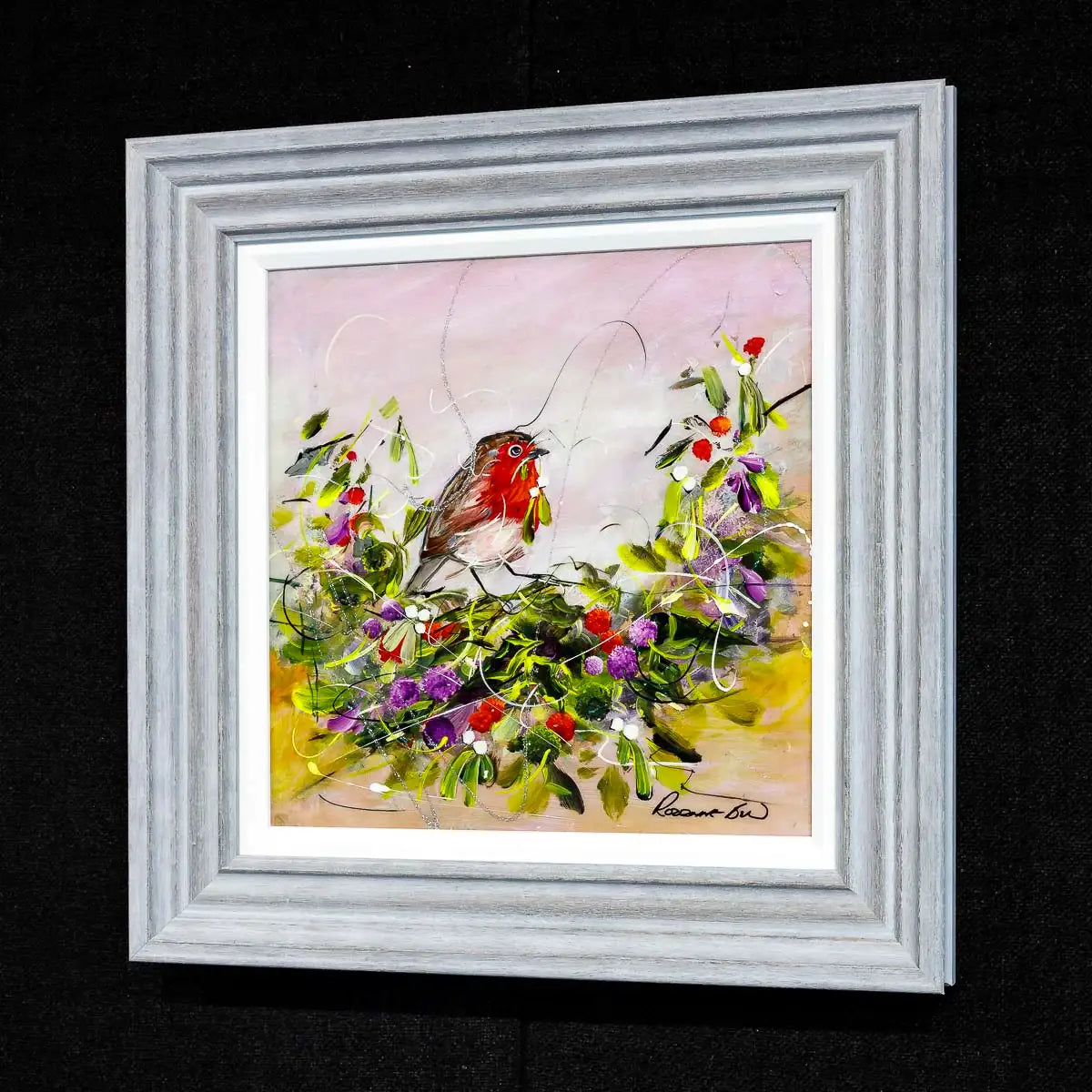 Mistletoe Mischief - Original - SOLD by artist Rozanne Bell - Wyecliffe Galleries