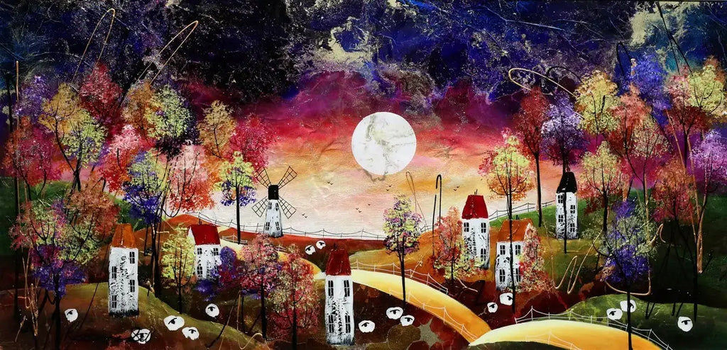 Moon Rising - SOLD by artist Rozanne Bell - Wyecliffe Galleries