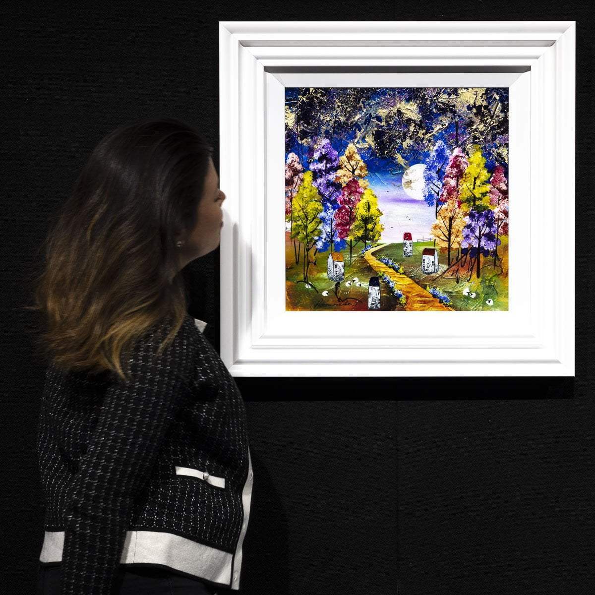 Moonbeam Pathway - Original - SOLD by artist Rozanne Bell - Wyecliffe Galleries