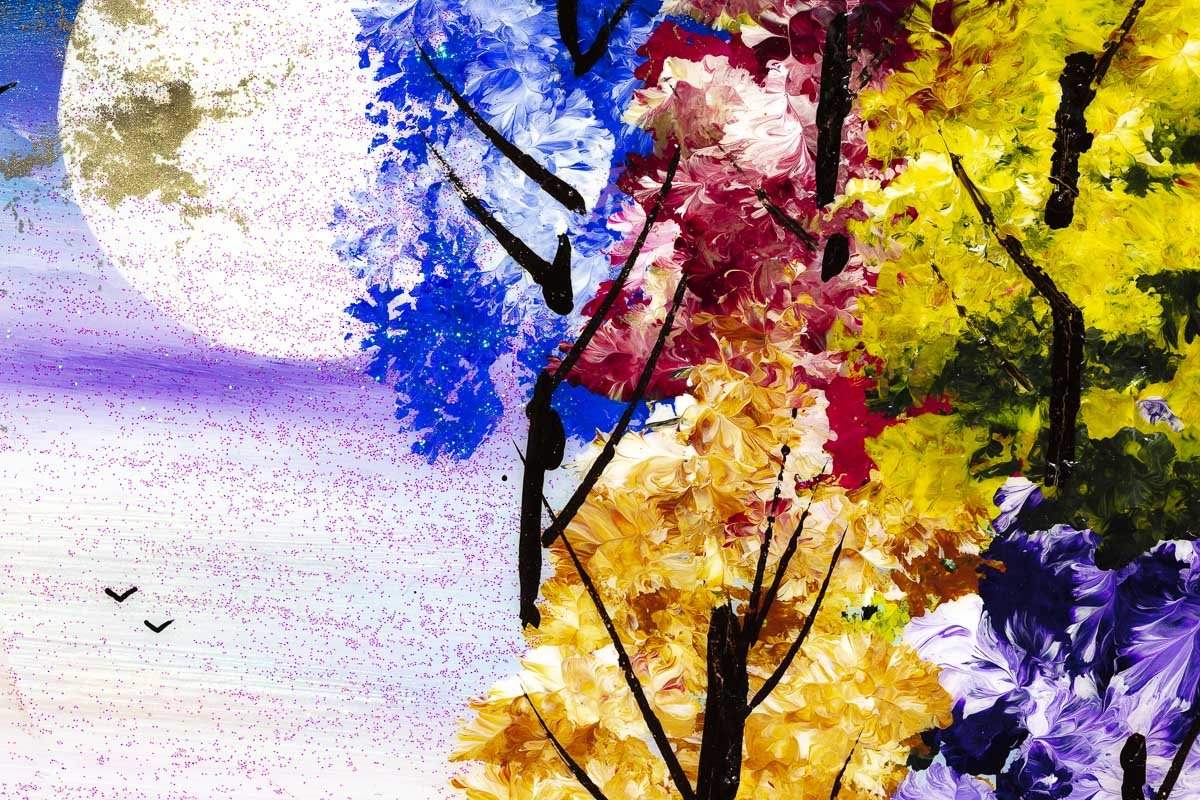 Moonbeam Pathway - Original - SOLD by artist Rozanne Bell - Wyecliffe Galleries