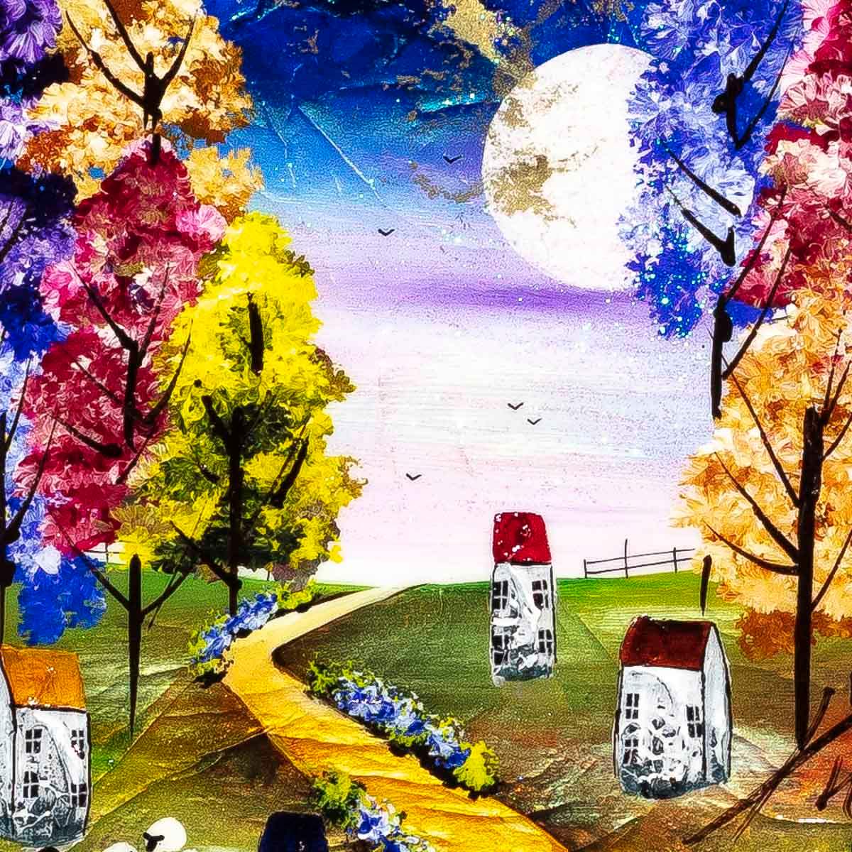 Moonbeam Pathway - Original - SOLD by artist Rozanne Bell - Wyecliffe Galleries