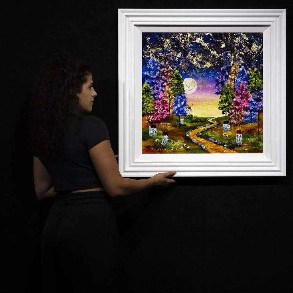 Moonbeam Village - Original - SOLD by artist Rozanne Bell - Wyecliffe Galleries