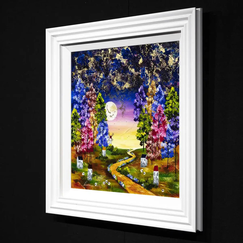Moonbeam Village - Original - SOLD by artist Rozanne Bell - Wyecliffe Galleries