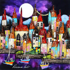 Moonlight Sailing - SOLD by artist Rozanne Bell - Wyecliffe Galleries