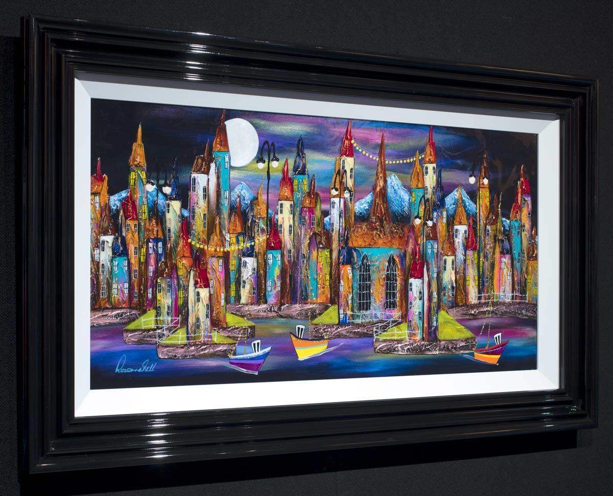 Moonlit Bay I - SOLD by artist Rozanne Bell - Wyecliffe Galleries