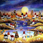 Moonlit Beach - Original - SOLD by artist Rozanne Bell - Wyecliffe Galleries