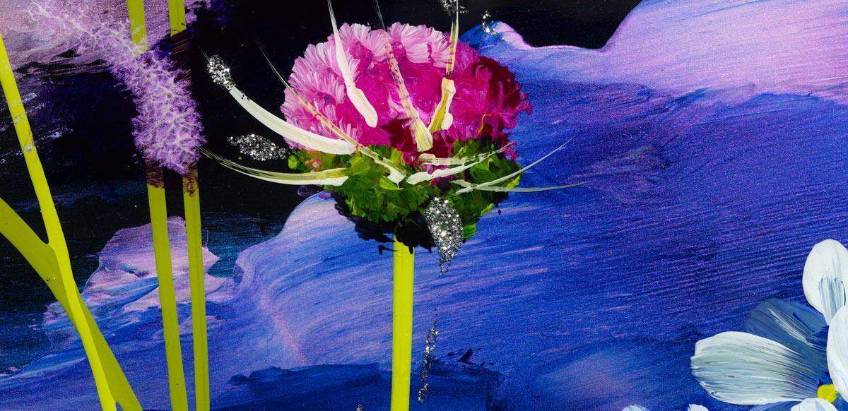 Moonlit Blooms - Original - SOLD by artist Rozanne Bell - Wyecliffe Galleries