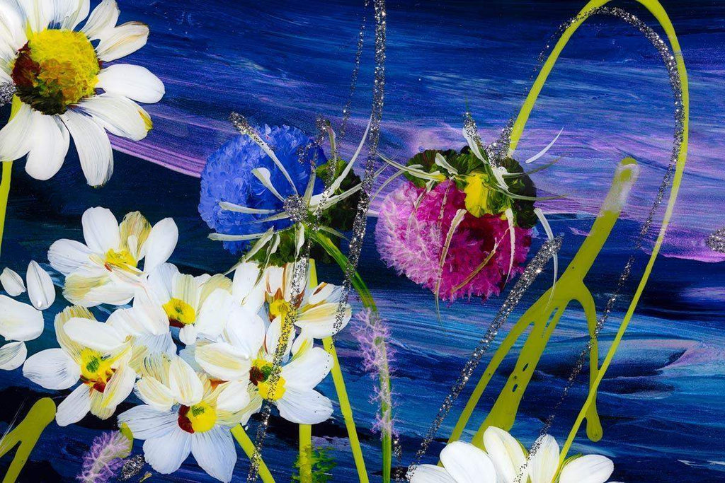 Moonlit Blooms - Original - SOLD by artist Rozanne Bell - Wyecliffe Galleries