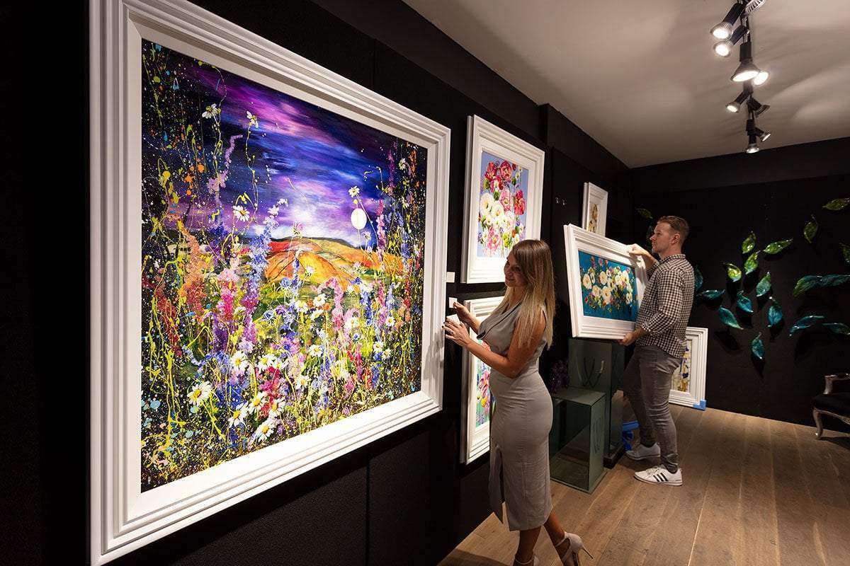 Moonlit Blooms - Original - SOLD by artist Rozanne Bell - Wyecliffe Galleries