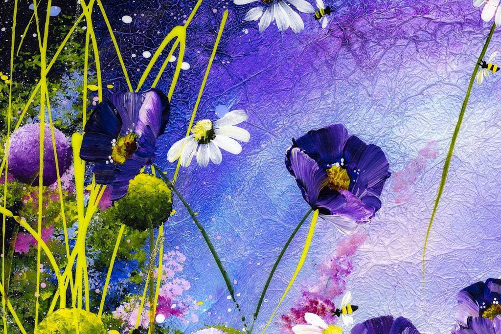 Moonlit Meadow - Original - SOLD by artist Rozanne Bell - Wyecliffe Galleries