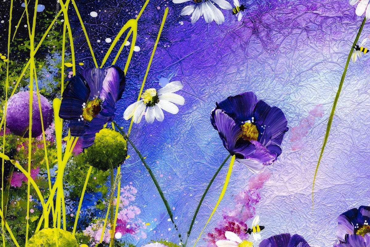 Moonlit Meadow - Original - SOLD by artist Rozanne Bell - Wyecliffe Galleries