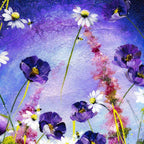 Moonlit Meadow - Original - SOLD by artist Rozanne Bell - Wyecliffe Galleries