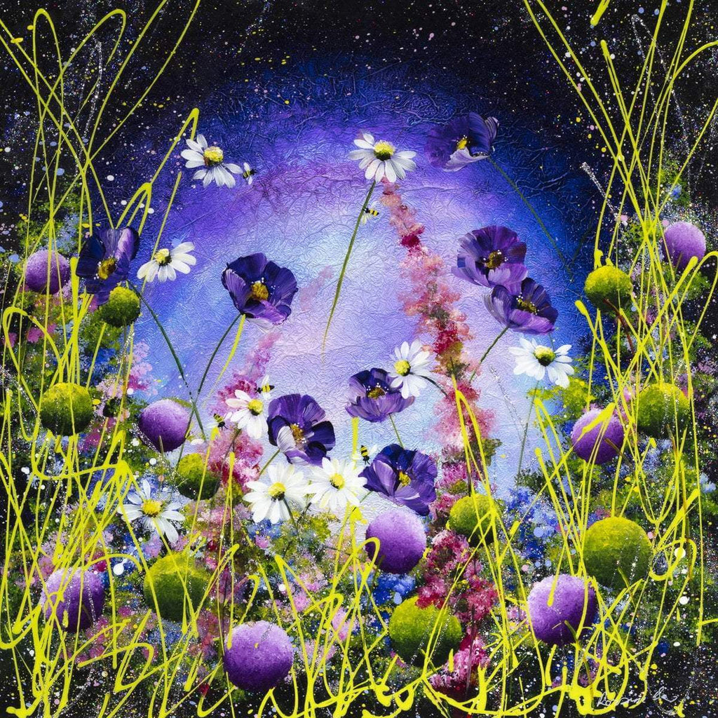 Moonlit Meadow - Original - SOLD by artist Rozanne Bell - Wyecliffe Galleries