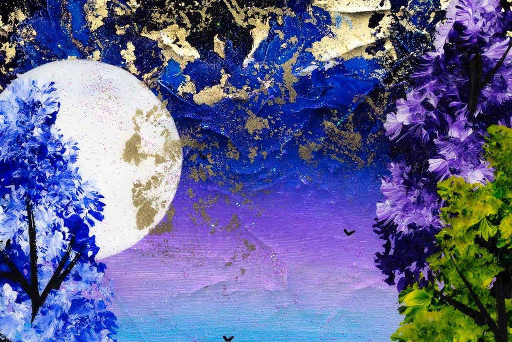 Moonlit Nights - Original - SOLD by artist Rozanne Bell - Wyecliffe Galleries
