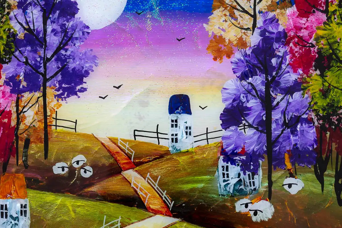 Moonlit Paths - Original SOLD by artist Rozanne Bell - Wyecliffe Galleries