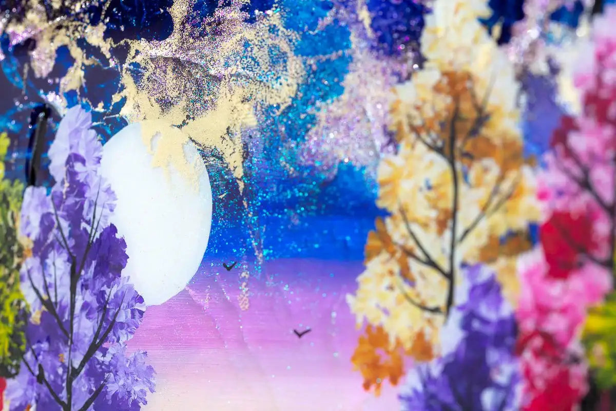 Moonlit Paths - Original SOLD by artist Rozanne Bell - Wyecliffe Galleries