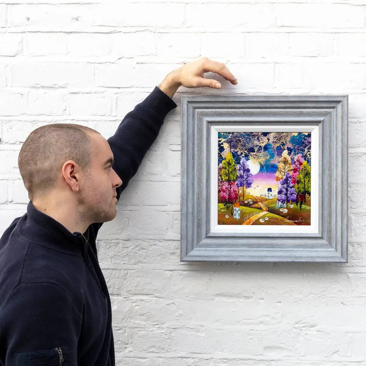 Moonlit Paths - Original SOLD by artist Rozanne Bell - Wyecliffe Galleries