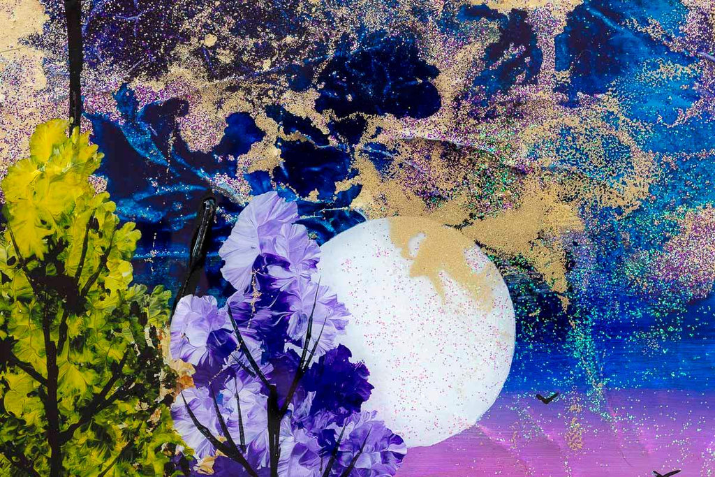 Moonlit Paths - Original SOLD by artist Rozanne Bell - Wyecliffe Galleries