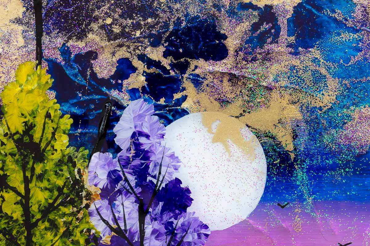 Moonlit Paths - Original SOLD by artist Rozanne Bell - Wyecliffe Galleries